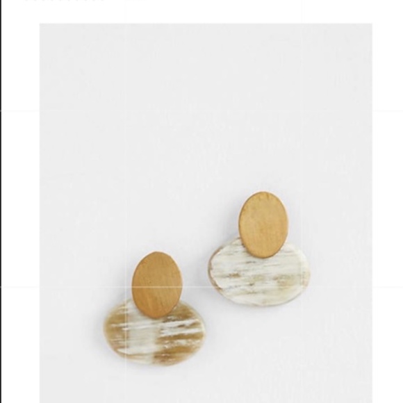 J.Jill NEW Pure Jill Horn Post Drop Earrings NWT - Picture 2 of 5